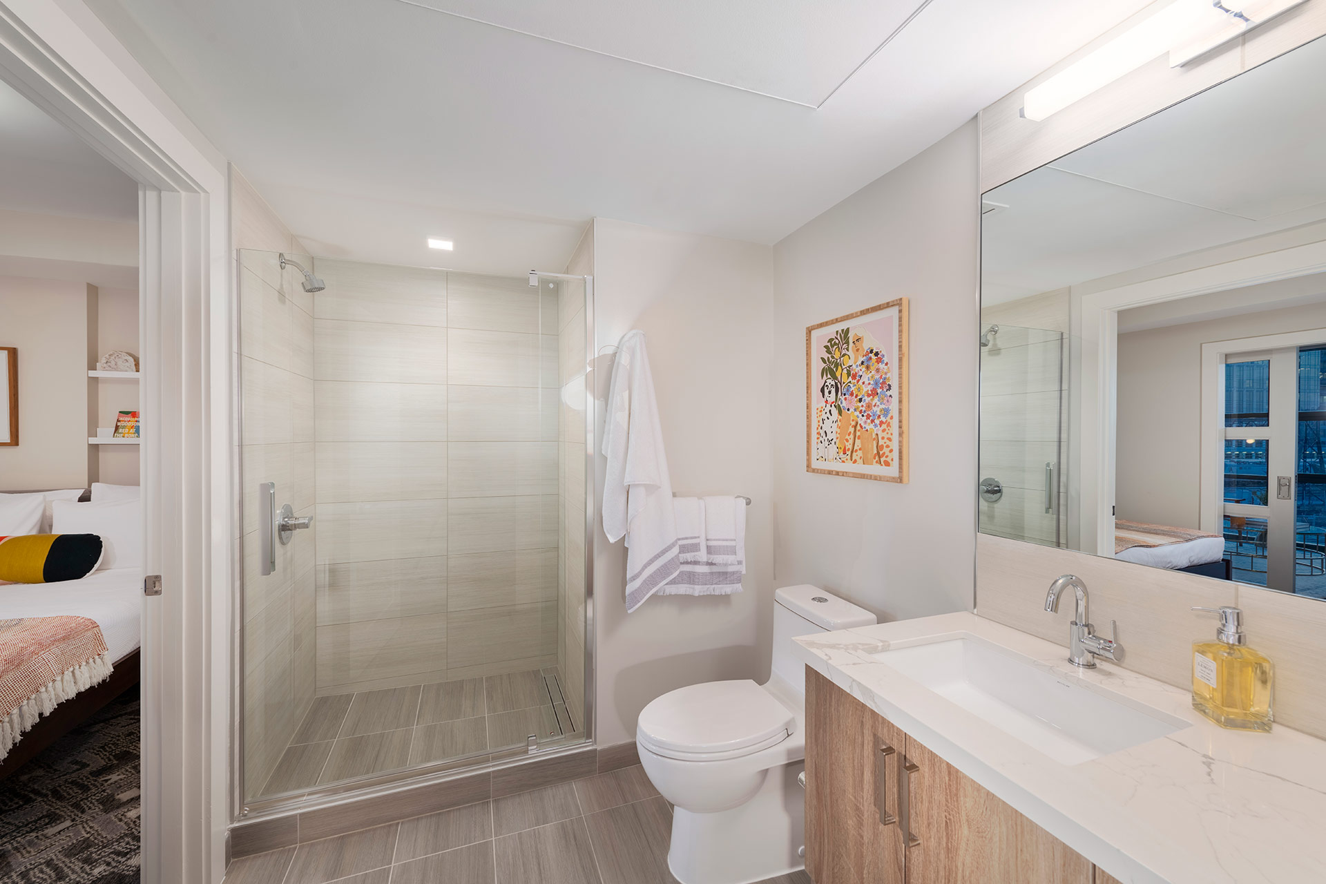 bathroom vanity mirror toilet shower