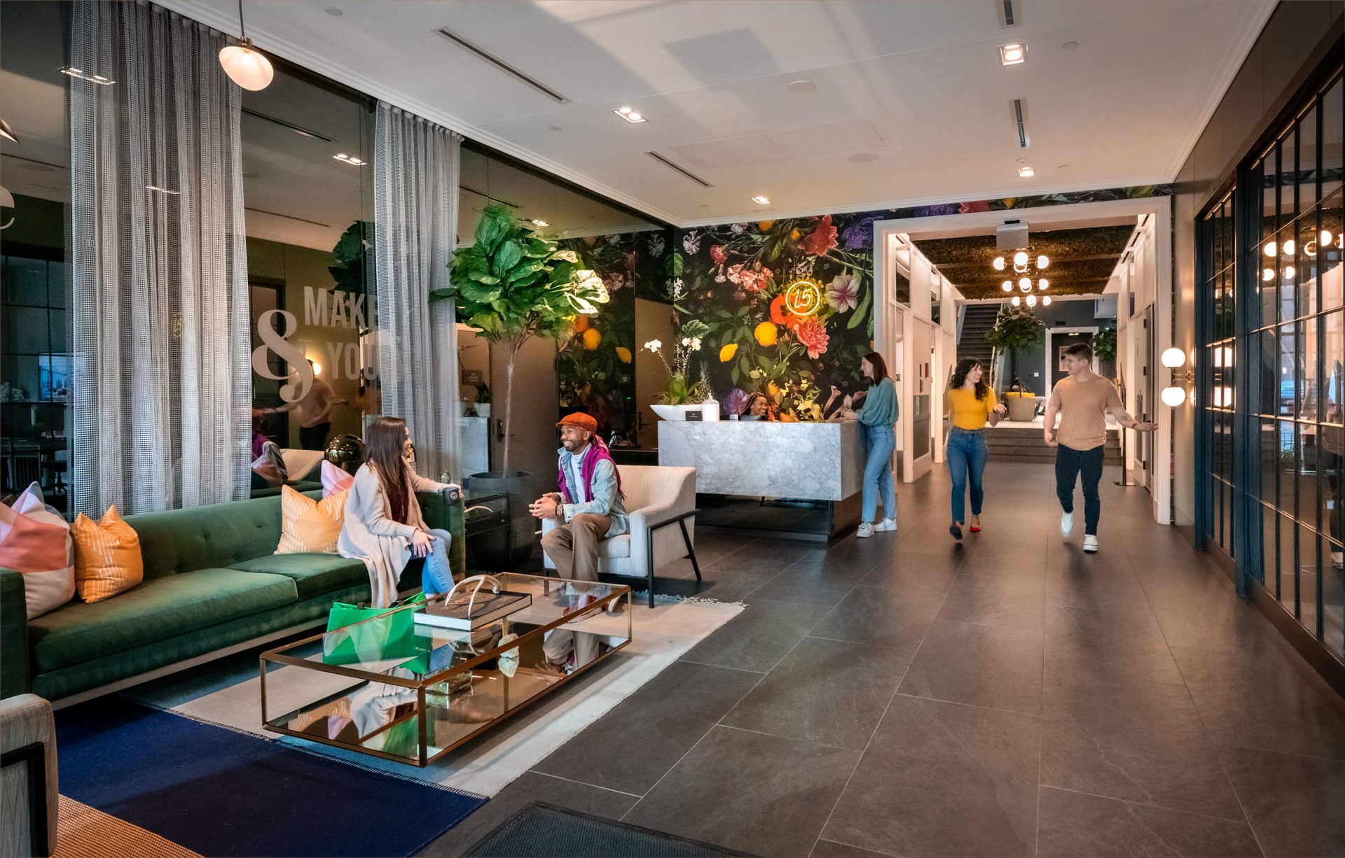 lobby entrance with seating